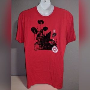 Red & Black Converse Men 2X Drums Graphic Band Tee